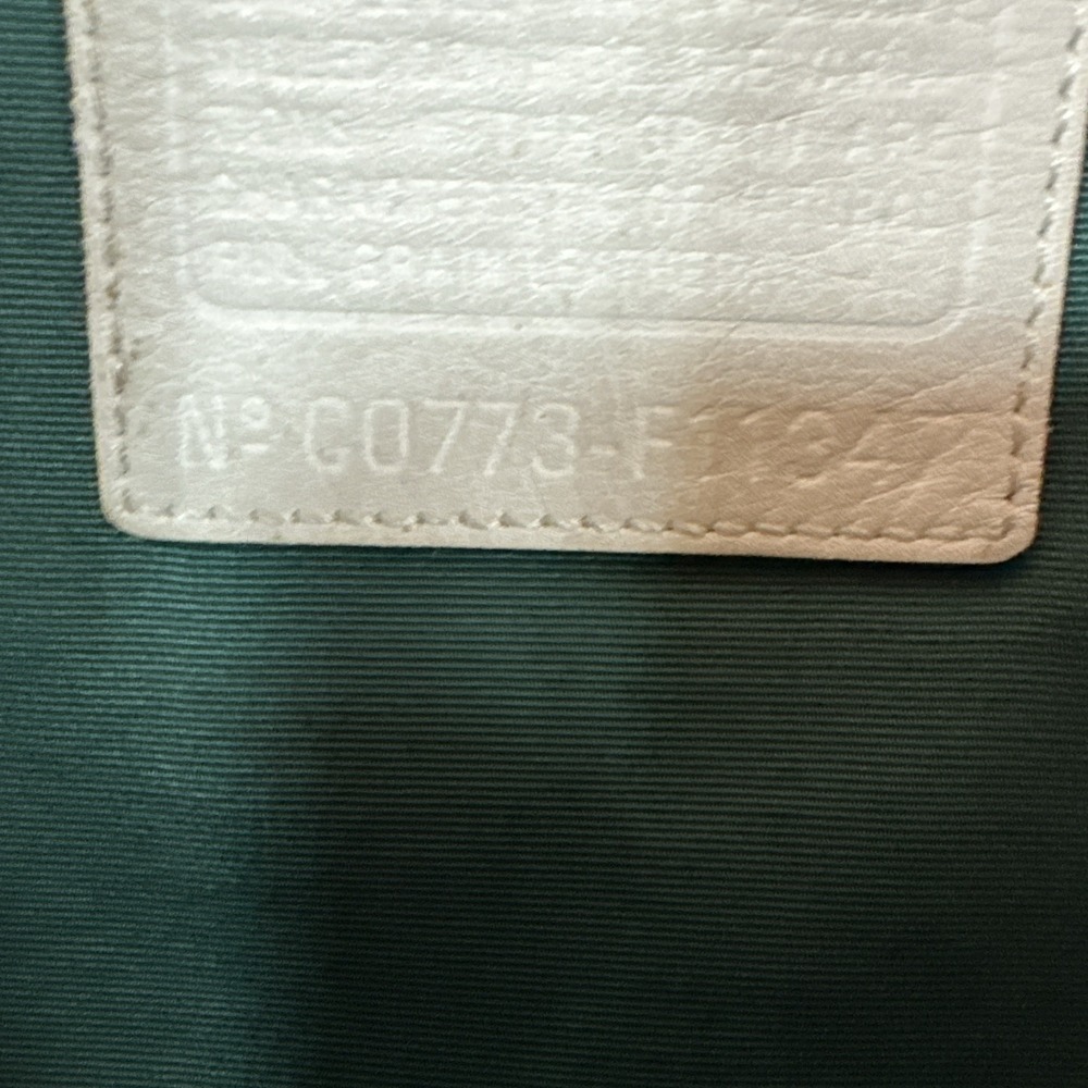 Vintage Coach White Pebble Leather Chelsea‎ Handbag Purse No.F0782- F10890 -(55) - Picture 5 of 12